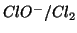 $ClO^{-}/Cl_2$