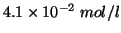 $4.1\times10^{-2}\;mol/l$