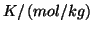 $K/\left(mol/kg\right)$
