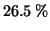 $26.5\;\%$