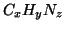 $C_xH_yN_z$