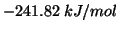 $-241.82\;kJ/mol$