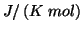 $J/\left(K\;mol\right)$