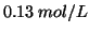 $0.13\;mol/L$