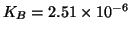 $K_B=2.51\times10^{-6}$