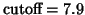 $\mbox{cutoff}=7.9$