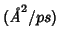 $(\mbox{\textit{\AA}}^2/ps)$