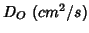 $D_O\ (cm^2/s)$