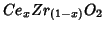 $Ce_xZr_{(1-x)}O_2$