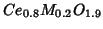 $Ce_{0.8}M_{0.2}O_{1.9}$