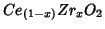 $Ce_{(1-x)}Zr_xO_2$