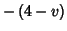 $-\left(4-v\right)$