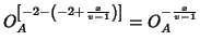$O_A^{\left[-2-\left(-2+\frac{x}{v-1}\right)\right]}=O_A^{-\frac{x}{v-1}}$