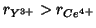 $r_{Y^{3+}}>r_{Ce^{4+}}$