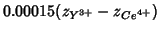 $0.00015(z_{Y^{3+}}-z_{Ce^{4+}})$